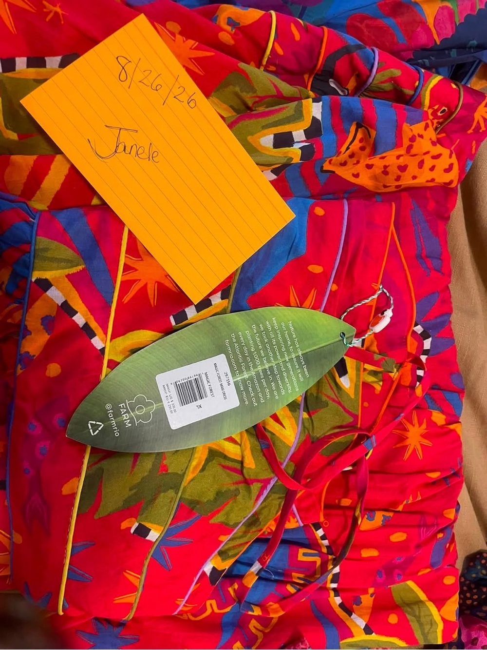 FARM Rio Bright Red Tropical-Print Maxi - Picture 3 of 3